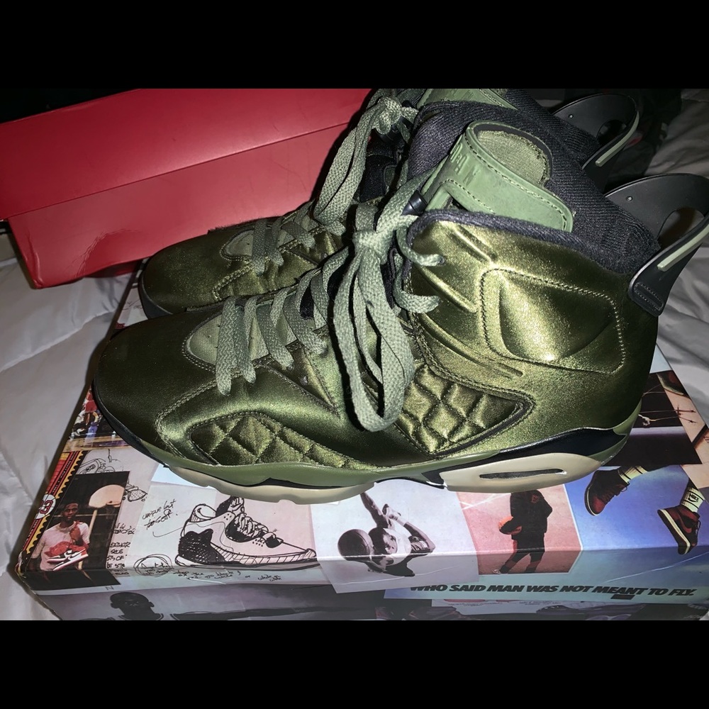 Air Jordan 7 pinnacle green jacket satin
